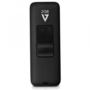 Pen Drive 2GB USB 2.0 V7 Slide-In fekete (VF22GAR-3E)