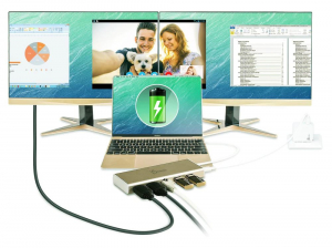 j5create JCD381-N USB-C notebook dokkoló arany