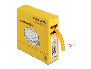 Delock No. 9 s&aacute;rga k&aacute;beljelző doboz 500db (18363)