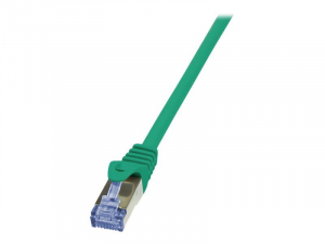 LogiLink 10G S/FTP PIMF PrimeLine patch kábel CAT6A 1m zöld (CQ3035S)