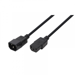 LogiLink tápkábel hosszabbító IEC C14 / IEC C13 3m fekete (CP110)