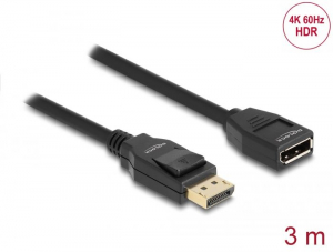Delock DisplayPort 1.2 hosszabb&iacute;t&oacute; k&aacute;bel 4K60Hz 3m (80003)