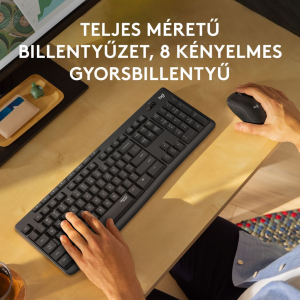 Logitech MK295 Silent vezeték nélküli billentyűzet + egér grafitszürke (920-009806)