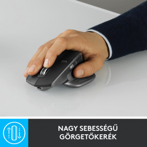 Logitech MX Master 2S vezeték nélküli bluetooth egér Graphite (910-005966)