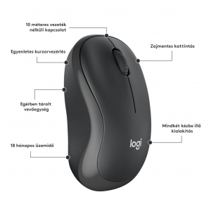 Logitech MK295 Silent vezeték nélküli billentyűzet + egér grafitszürke (920-009806)