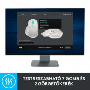 Logitech MX Master 2S vezeték nélküli bluetooth egér Graphite (910-005966)