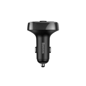 Baseus T t&iacute;pus&uacute; Bluetooth FM Transzmitter &eacute;s 2xUSB aut&oacute;s t&ouml;ltő (CCMT000001)