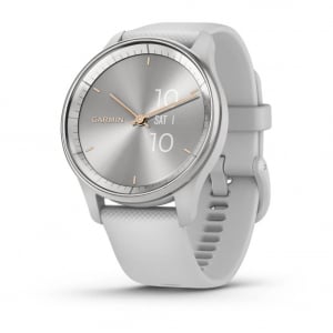 Garmin vívomove Trend okosóra Silver-Mist Gray tokozással, szilikon szíjjal (010-02665-03)
