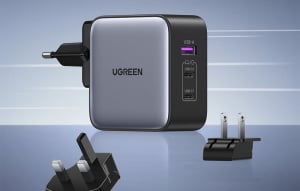 UGREEN Nexode 2x USB-C, 1x USB-A hálózati töltő 65W (90409)
