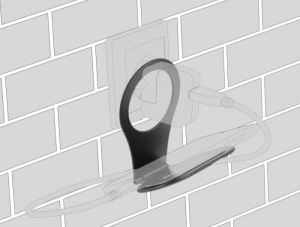 Delock mobiltelefont&ouml;ltő tart&oacute; csatlakoz&oacute;aljzathoz fekete (18326)