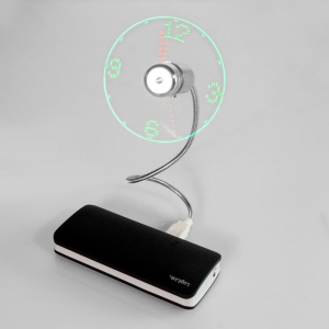 LogiLink USB ventillátor órával (UA0294)