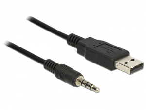 Delock USB TTL apa -> 3,5mm 4tűs sztere&oacute; jack apa k&aacute;bel 1,8m (83779)