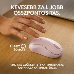 Logitech M240 csendes vezeték nélküli egér rózsaszín (910-007121)