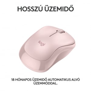 Logitech M240 csendes vezeték nélküli egér rózsaszín (910-007121)
