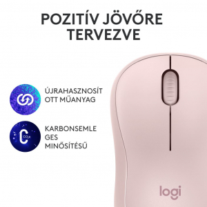 Logitech M240 csendes vezeték nélküli egér rózsaszín (910-007121)