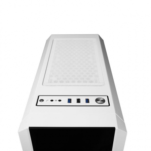 Chieftec GL-03W-OP SCORPION 3 - White Edition táp nélkül ablakos ház fehér