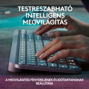 Logitech MX Keys S vezeték nélküli US International Bluetooth billentyűzet halványszürke (920-011588)