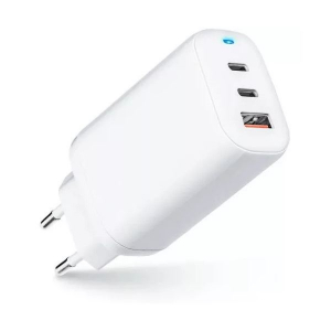 BlackBird hálózati töltő 2xUSB-C, 1x USB-A 65W PD fehér (BH1379)