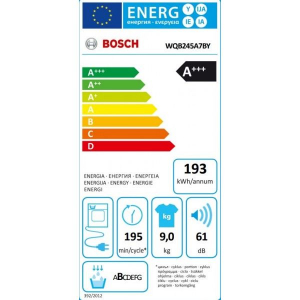 Bosch WQB245A7BY szárítógép