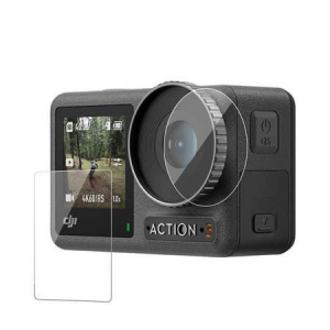 Telesin DJI Osmo Action 3 kijelző- és lencsevédő üveg fólia (OA-FLM-005)