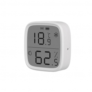 Sonoff Zigbee hőmérő és páratartalom érzékelő mini vezetéknélküli szenzor LCD kijelzővel fehér (SON-KIE-TEMPDISP-ZB / SNZB-02D)
