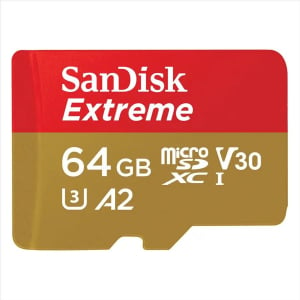 64GB microSDXC Sandisk Extreme CL10 A2 V30 (SDSQXAH-064G-GN6GN / 121582)