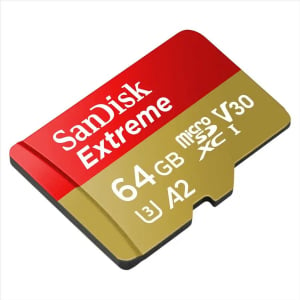 64GB microSDXC Sandisk Extreme CL10 A2 V30 (SDSQXAH-064G-GN6GN / 121582)