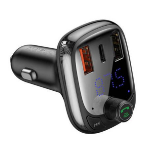 Baseus S-13 Bluetooth FM Transzmitter és USB autós töltő (CCMT000101)