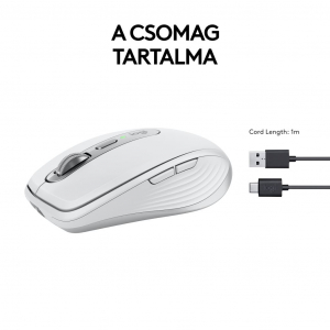 Logitech MX Anywhere 3S vezeték nélküli bluetooth egér halványszürke (910-006930)