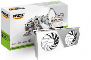 Inno3D GeForce RTX 4060 Ti 8GB TWIN X2 OC WHITE videokártya (N406T2-08D6X-171153W)
