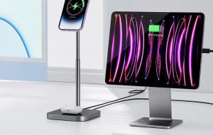 INVZI MagFree 3 az 1-ben asztali töltő iPhone, iWatch, Airpods-hoz ezüst (MGF03)