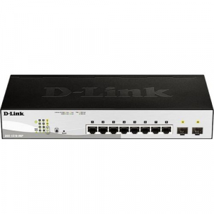D-Link 8 portos POE Smart menedzselhető Gigabit Switch (DGS-1210-08P/E)
