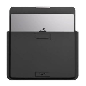 Invzi  MacBook Pro/Air 15"/16 szintetikus bőrtok fekete (CA122)