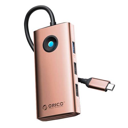 Orico USB-C 6in1 többfunkciós HUB rózsaarany (PW11-6PR-RG-EP)