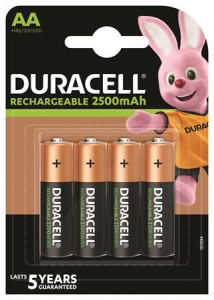 Duracell Rechargeable t&ouml;lthető ceruzaelem AA 4x2500 mAh (10PP050049)