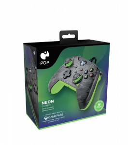 PDP Neon Xbox Series X vezetékes kontroller fekete-zöld (049-012-CMGG)