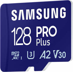 128GB microSDXC Samsung Pro Plus CL10 U3 A2 V30 + kártyaolvasó (MB-MD128SB/WW)