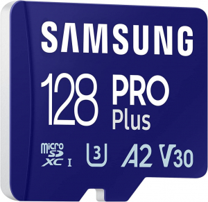 128GB microSDXC Samsung Pro Plus CL10 U3 A2 V30 + kártyaolvasó (MB-MD128SB/WW)