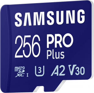 256GB microSDXC Samsung Pro Plus CL10 U3 A2 V30 + kártyaolvasó (MB-MD256SB/WW)