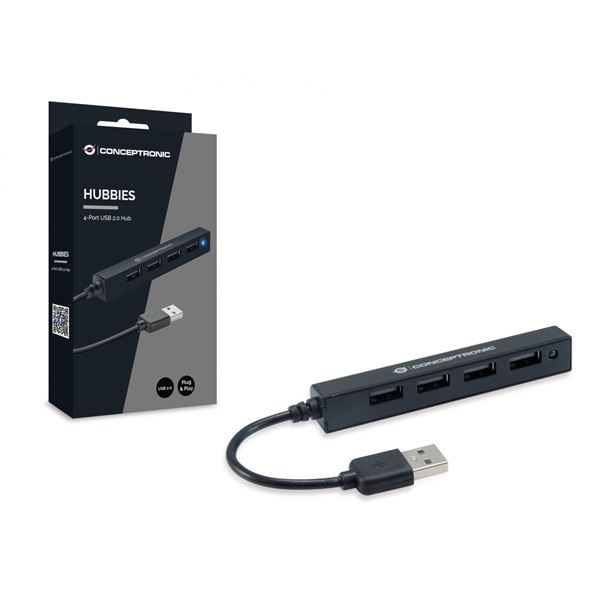 Conceptronic 4 portos USB 2.0 HUB (HUBBIES05B)