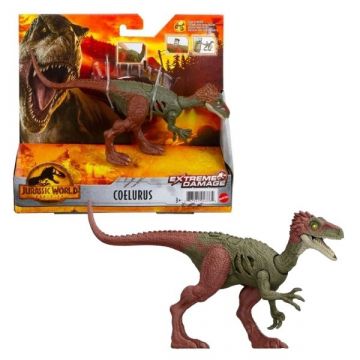 Mattel Jurassic World 3: Coelurus harcoló dinó figura (GWN13)
