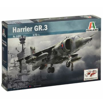 Italeri: Harrier GR. 3 Falkland repülőgép makett, 1:72 (1401s)
