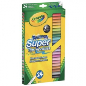 Crayola: Lemosható, vékonyhegyű filctoll készlet, 24 db-os (7551)