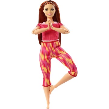 Mattel Barbie Mozgásra Tervezve: vörös hajú jóga Barbie (FTG80)