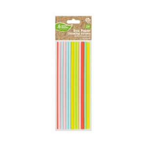 Godan Színes papír szívószál, 24 db-os, 20 cm (RP-PX24)