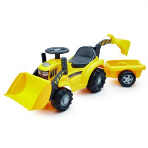 Écoiffier: Traktor bébitaxi emelőkanállal és utánfutóval - 102 x 28 x 38 cm (7600000498)