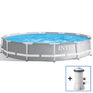 Intex: Prism Frame merev falú prémium medence szett - 366 x 76 cm (26712NP)