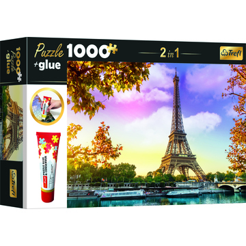 Trefl: Párizs, Eiffel torony puzzle - 1000 darabos + ragasztó (10649)