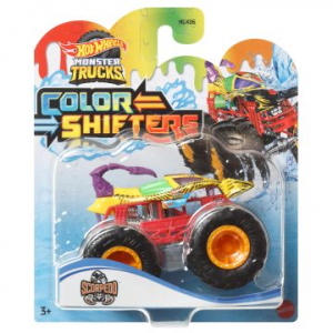 Mattel Hot Wheels: Színváltós Monster Trucks autó, 1:64 - Scorpedo (HGX06)