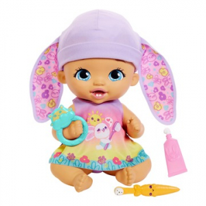 Mattel My Garden Baby: Édi-Bébi gondoskodás baba - lila nyuszi (HGC12)